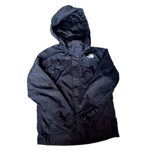 The North Face Kids Black HyVent Hooded Jacket Rain Coat Boys Size 7/8